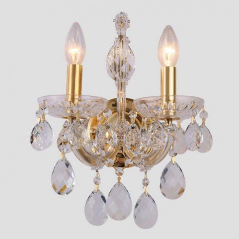 Бра Crystal Lux ISABEL AP2 GOLD/TRANSPARENT