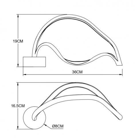 Бра Arte Lamp Hyperbola A1987AP-8BK
