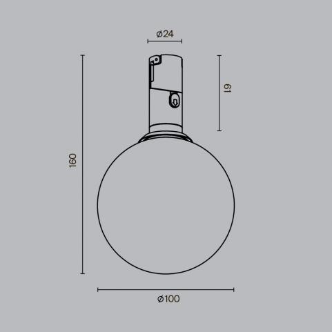 Трековый светильник Maytoni Technical 3000К  Luna TR208-1-5W3K-B