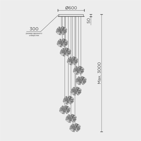 Люстра Modelux ML.6222  4000K ML.6222.600 CP