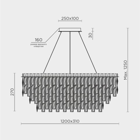 Люстра Modelux ML.7222   ML.7222.1200 GD
