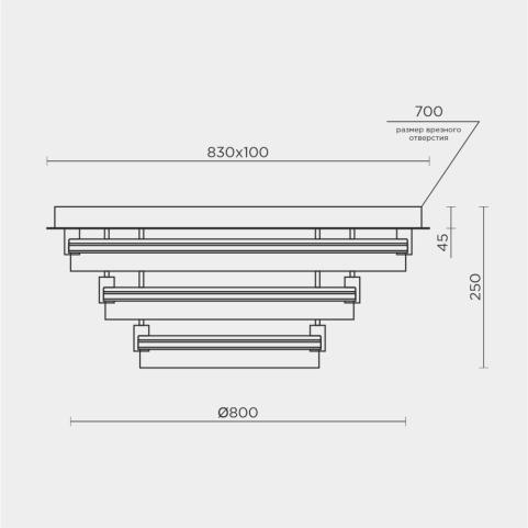 Потолочный светильник Modelight MDL.1059 3000-6000K с пультом MDL.1059.830CL WH