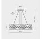 Люстра Modelux ML.8185 с пультом 3000-6000K ML.8185.600 GD